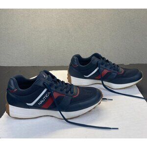 Nautica Men’s Navy Blue Running Walking Sneakers Shoes, size 12,Comfort